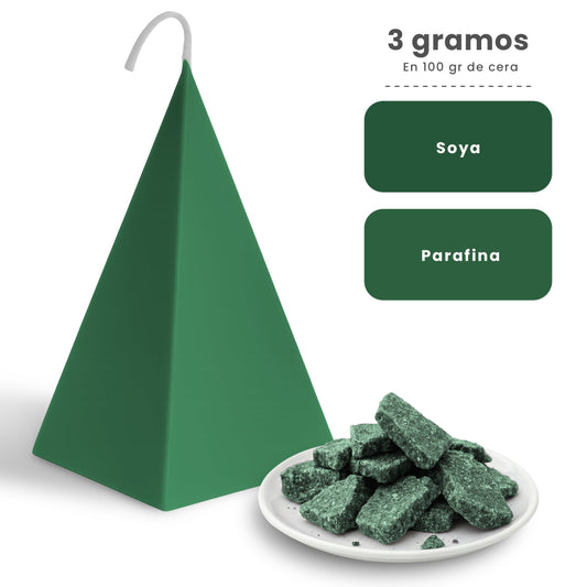 Colorante Sólido para Velas - Tinte en Escamas de Alta Concentración – Color: Verde Esmeralda - Candle Craft