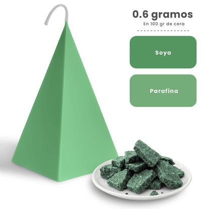 Colorante Sólido para Velas - Tinte en Escamas de Alta Concentración – Color: Verde Esmeralda - Candle Craft