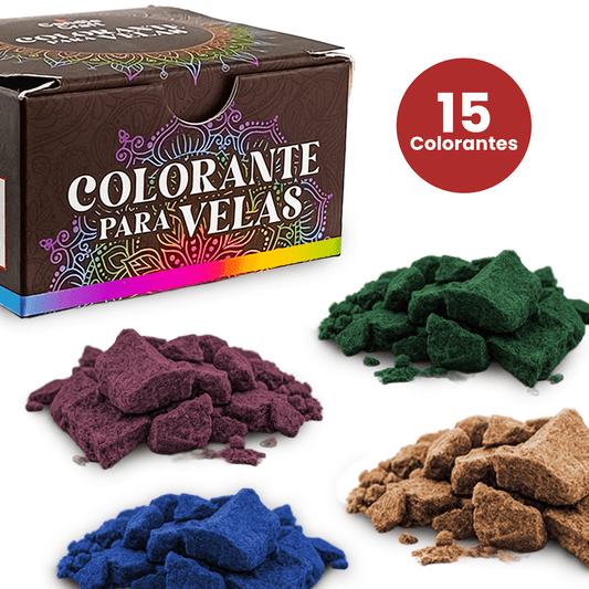Colorante Sólido para Velas - Tinte en Escamas de Alta Concentración – Kit de Muestras de 15 Colores - Candle Craft