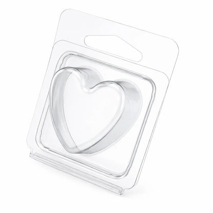 Contenedor para Wax Melt - Clamshell de 1 cavidad Corazón - Molde / Vaso para cera derretibles cuadrada aromáticas para quemador - Candle Craft