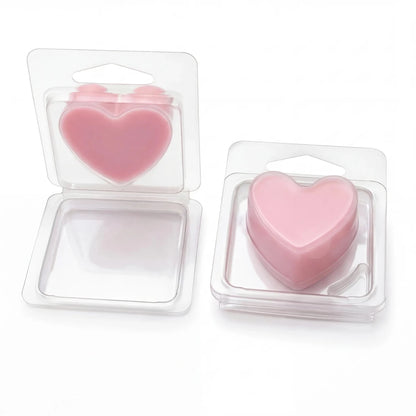 Contenedor para Wax Melt - Clamshell de 1 cavidad Corazón - Molde / Vaso para cera derretibles cuadrada aromáticas para quemador - Candle Craft