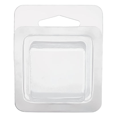 Contenedor para Wax Melt - Clamshell de 1 cavidad cuadrada - Molde / Vaso para cera derretibles cuadrada aromáticas para quemador - Candle Craft