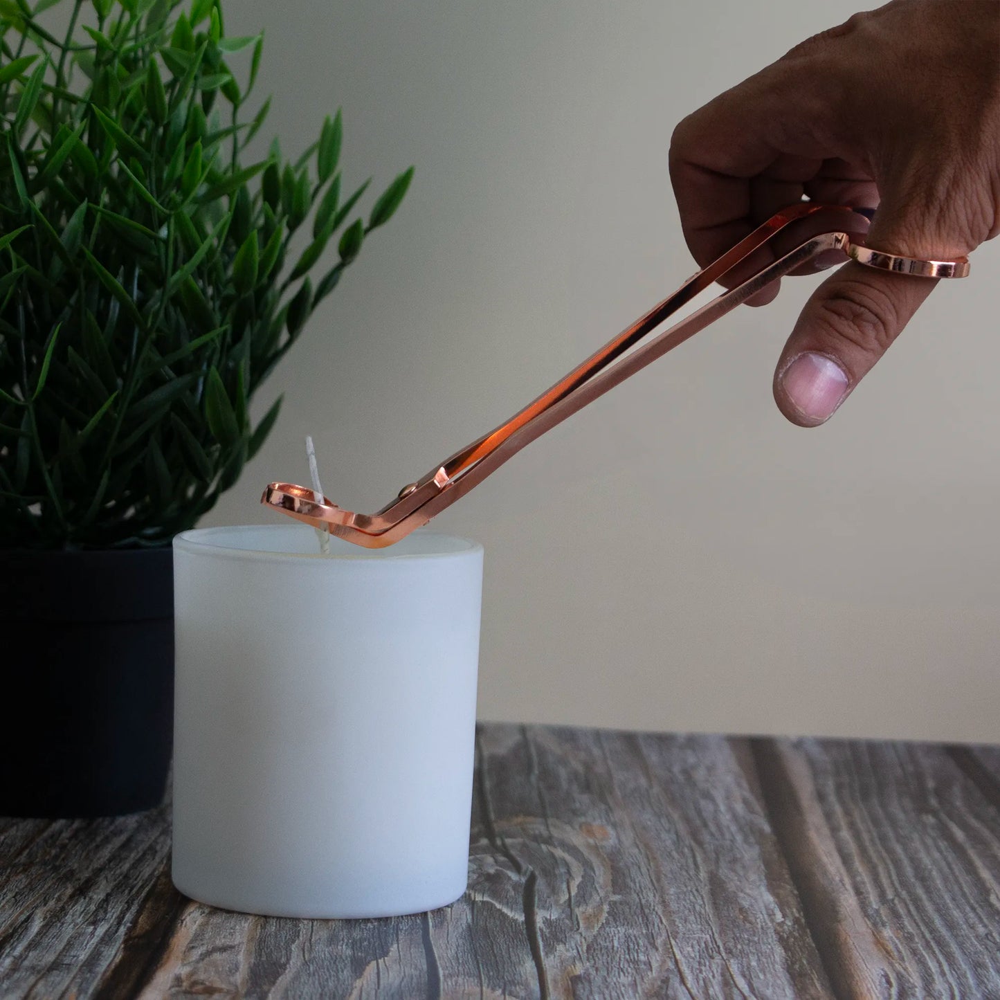 Apagavelas, Cortapabilo y Gancho de Pabilo - Kit de Herramientas para Cuidado de Velas - Oro Rosado