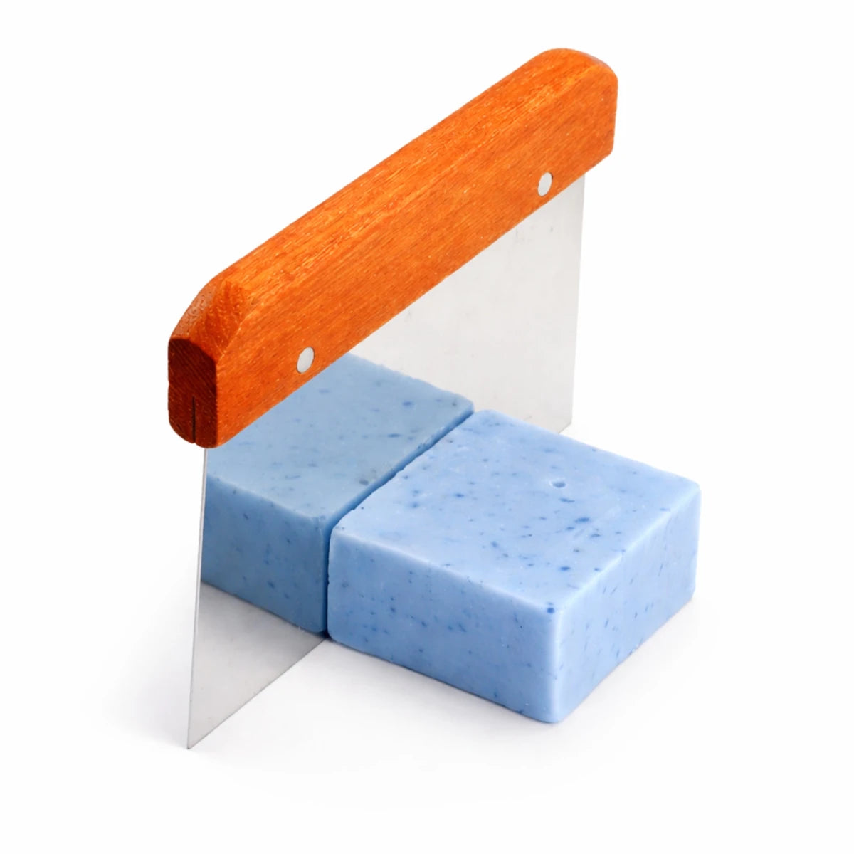 Cortador para Jabones de Acero Inoxidable - Cortador Plano con Mango de Madera para Jabones Artesanales - Candle Craft