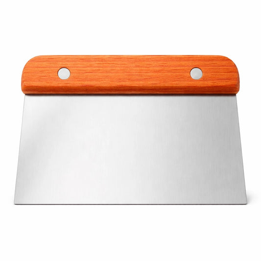 Cortador para Jabones de Acero Inoxidable - Cortador Plano con Mango de Madera para Jabones Artesanales - Candle Craft