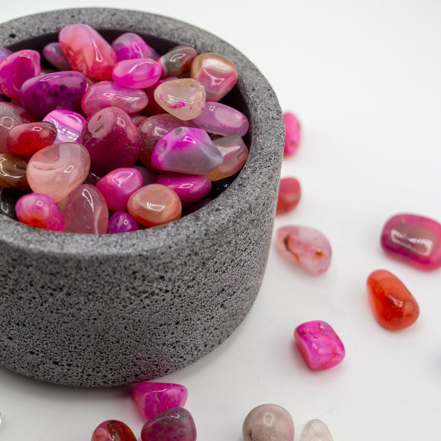 Cuarzo Ágata Bugambilia Pulido – Piedra Preciosa Rosa Morado de Protección Emocional y Bienestar para Velas y Decoración - Candle Craft