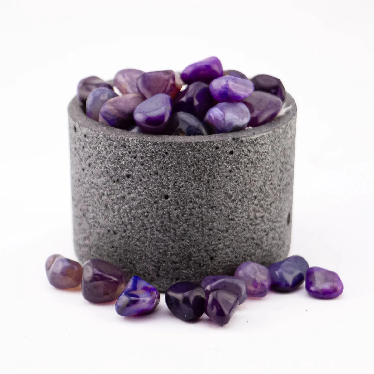 Cuarzo Ágata Morada Pulida Pequeña – Piedra de Relajación, Balance y Energía Protectora - Candle Craft