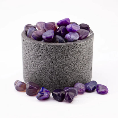 Cuarzo Ágata Morada Pulida Pequeña – Piedra de Relajación, Balance y Energía Protectora - Candle Craft