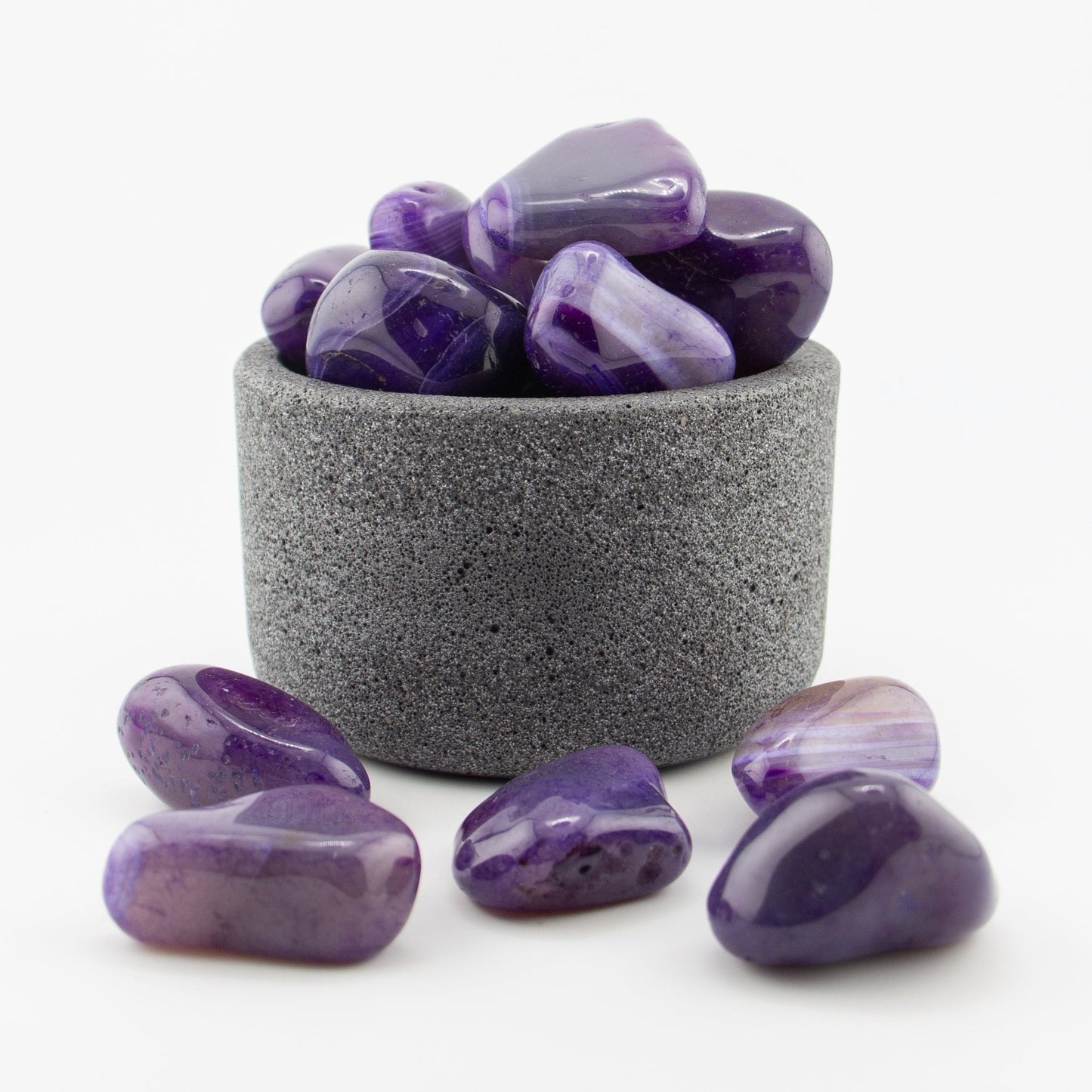 Cuarzo Ágata Morada Pulida – Piedra de Relajación, Balance y Energía Protectora - Candle Craft