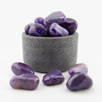 Cuarzo Ágata Morada Pulida – Piedra de Relajación, Balance y Energía Protectora - Candle Craft