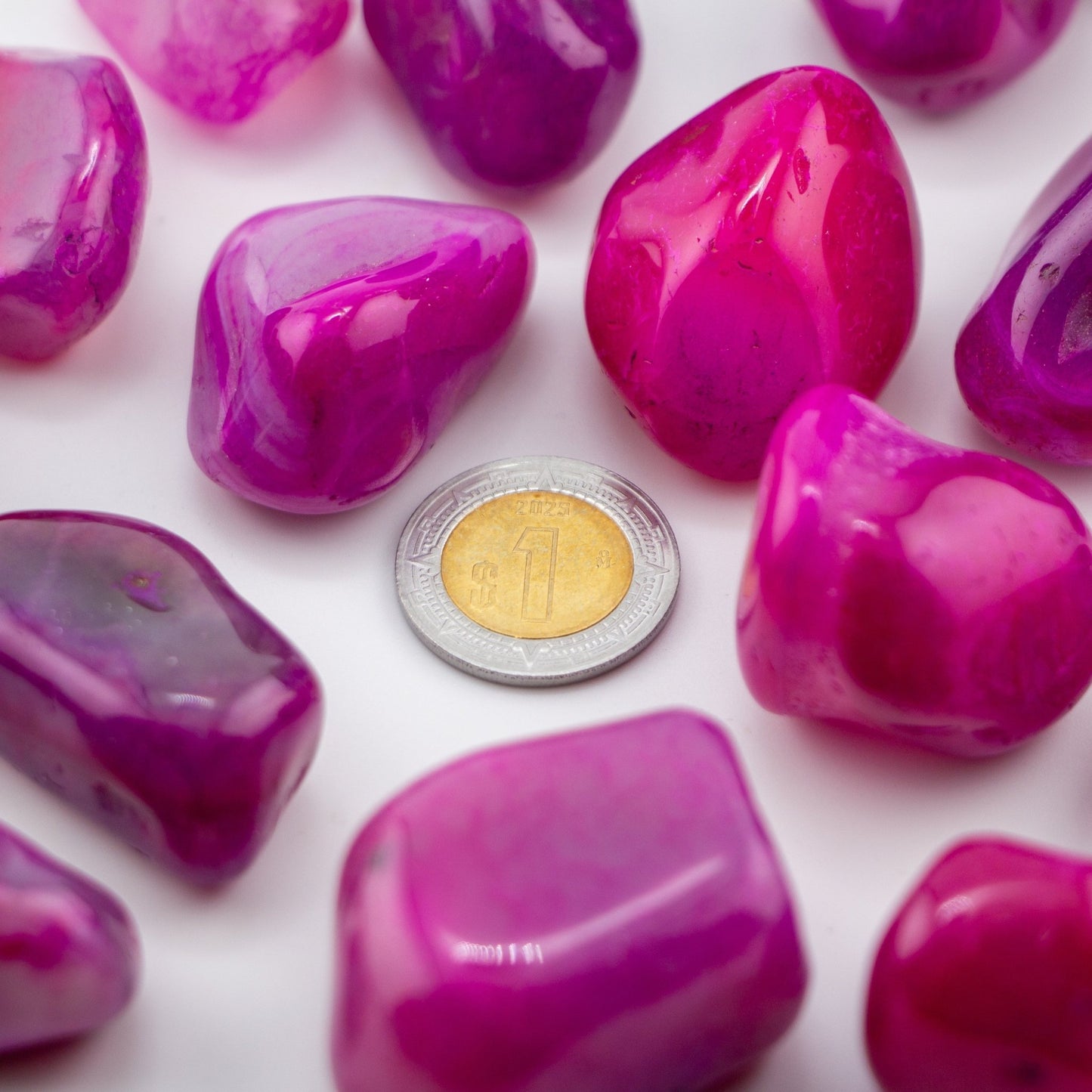 Cuarzo Ágata Rosa Bugambilia Pulido – Piedra Vibrante de Armonía, Amor y Energía Positiva para Velas, Decoración y Rituales - Candle Craft