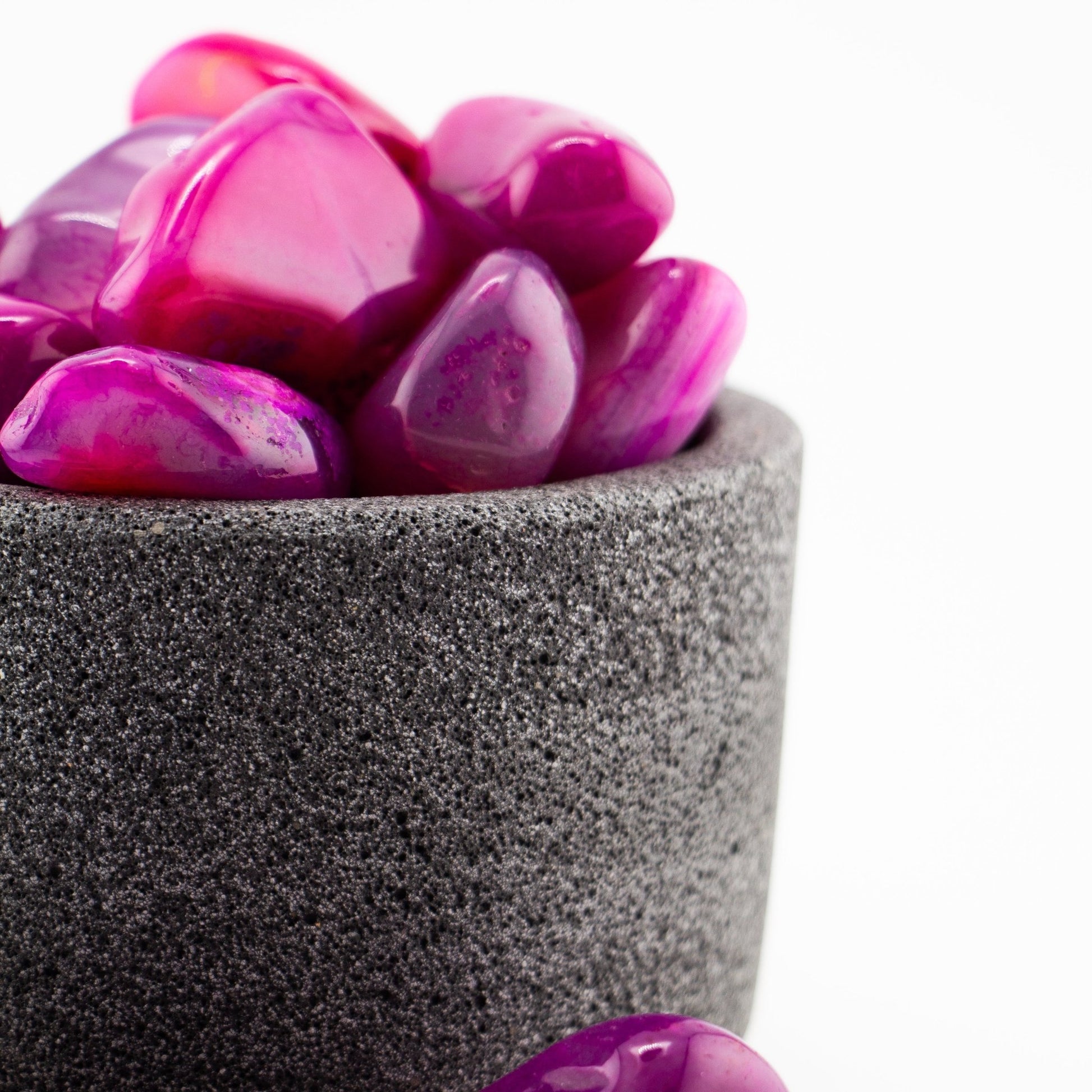 Cuarzo Ágata Rosa Bugambilia Pulido – Piedra Vibrante de Armonía, Amor y Energía Positiva para Velas, Decoración y Rituales - Candle Craft