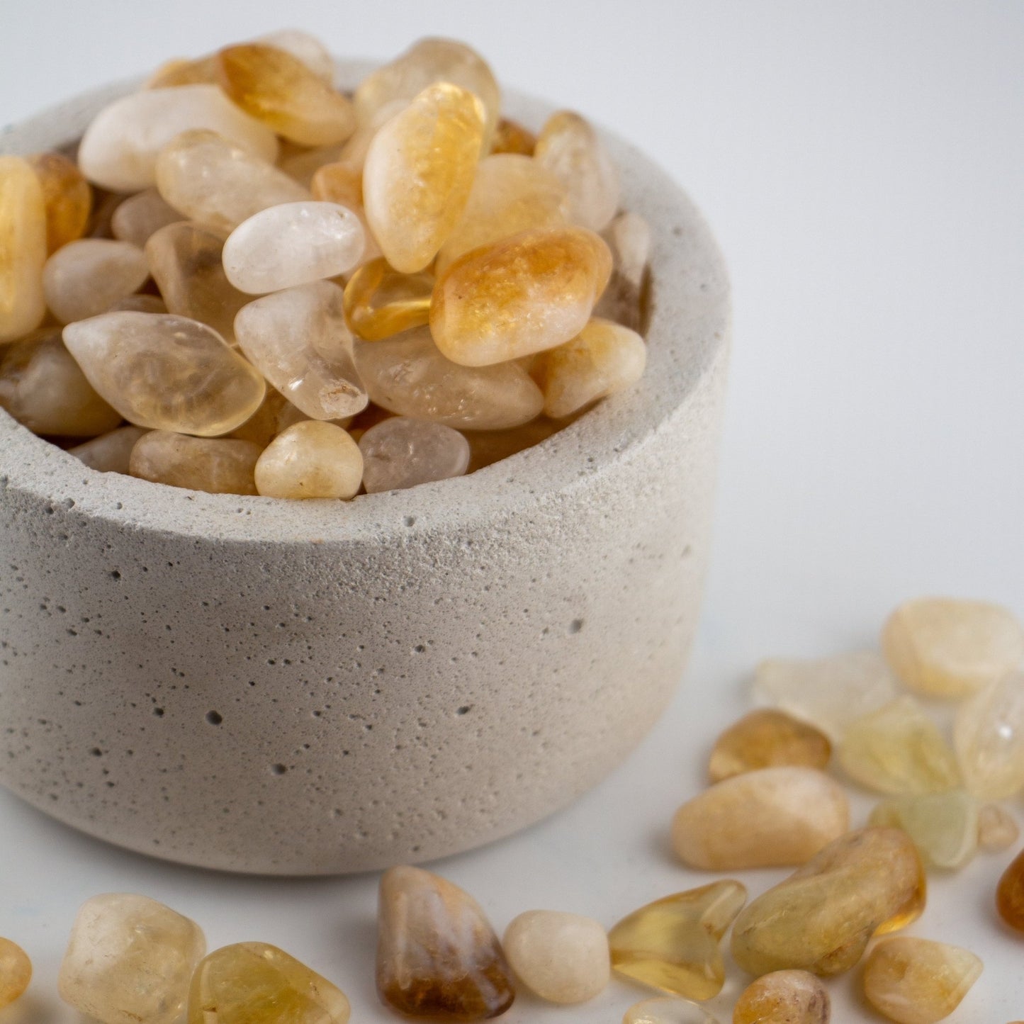 Cuarzo Citrino Pulido – Piedra Preciosa Ámbar Blanco Café de la Abundancia y la Alegría para Velas y Decoración - Candle Craft