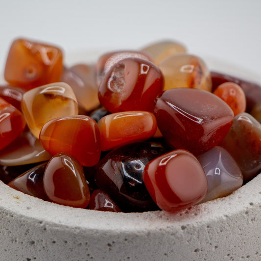 Cuarzo Cornalina Pulido – Piedra Rojo Naranja Café de la Vitalidad y la Creatividad para Velas y Decoración - Candle Craft