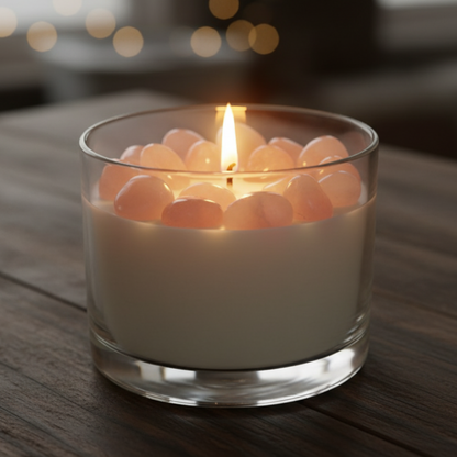 Cuarzo Ágata Rosa Pulido – Piedra de la Armonía y el Amor Propio para Velas y Decoración - Grado B