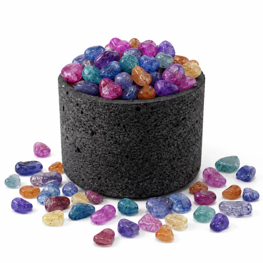 Cuarzos Craquelados Surtidos – Piedras Preciosas Moradas Azules Amarillas Blancas Verdes Rosas Naturales para Decoración de Velas y Armonía - Candle Craft