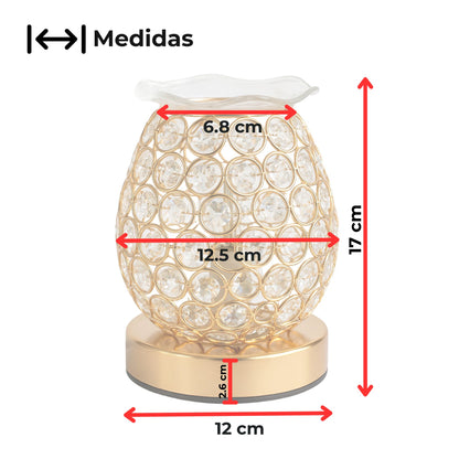 Calentador Eléctrico de Cera / Aceites Esenciales (Wax Melter) para Aromaterapia con Diseño de Cristal – 4 Niveles de Intensidad y Temporizador