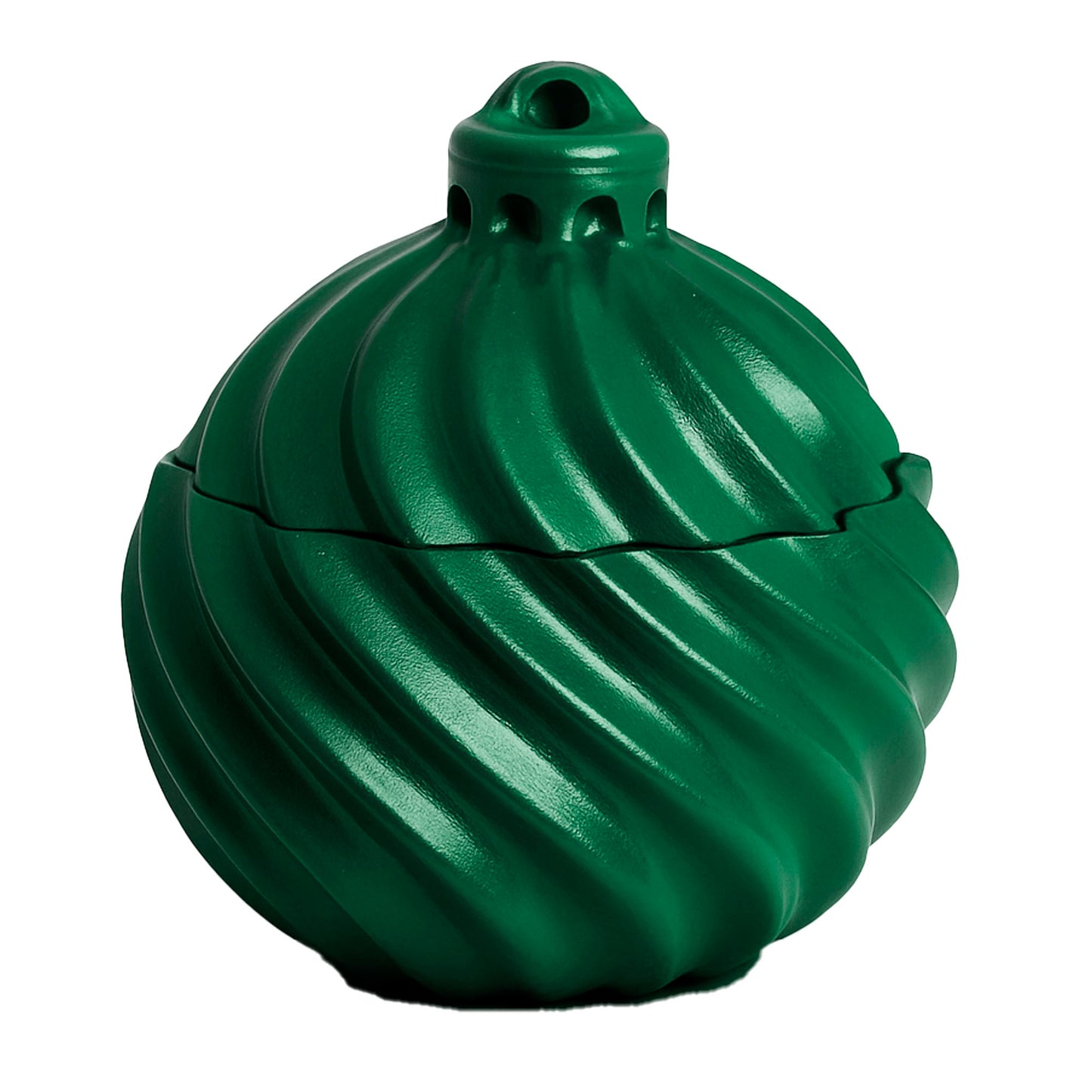 Esfera de Navidad en Espiral de Concreto - Vasos para Velas Navideñas 70ml - Verde (Edición Especial de Navidad)