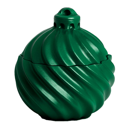 Esfera de Navidad en Espiral de Concreto - Vasos para Velas Navideñas 70ml - Verde (Edición Especial de Navidad)