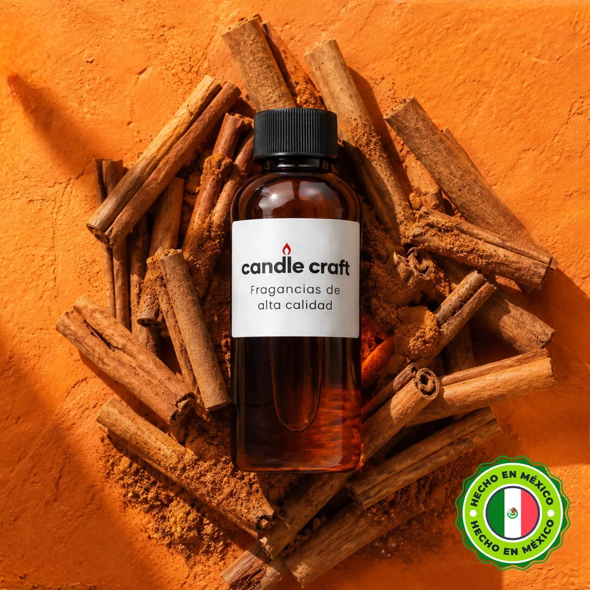 Fragancia Candle Craft - Canela Dorada - Esencia para Velas Jabones Difusores y Más - Hecho en México - Candle Craft