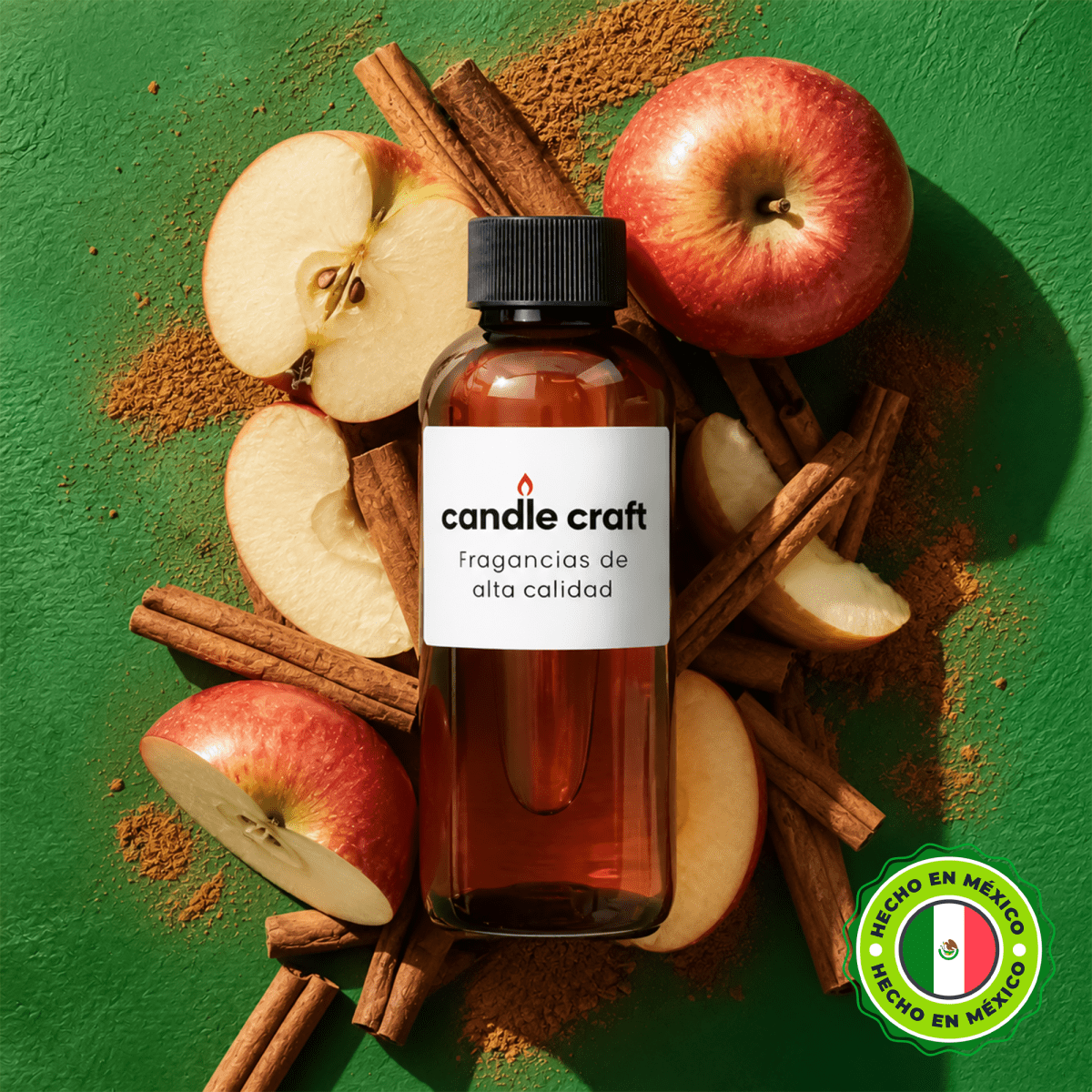 Fragancia Candle Craft - Manzanela / Manzana y Canela - Esencia para Velas Jabones Difusores y Más - Hecho en México - Candle Craft