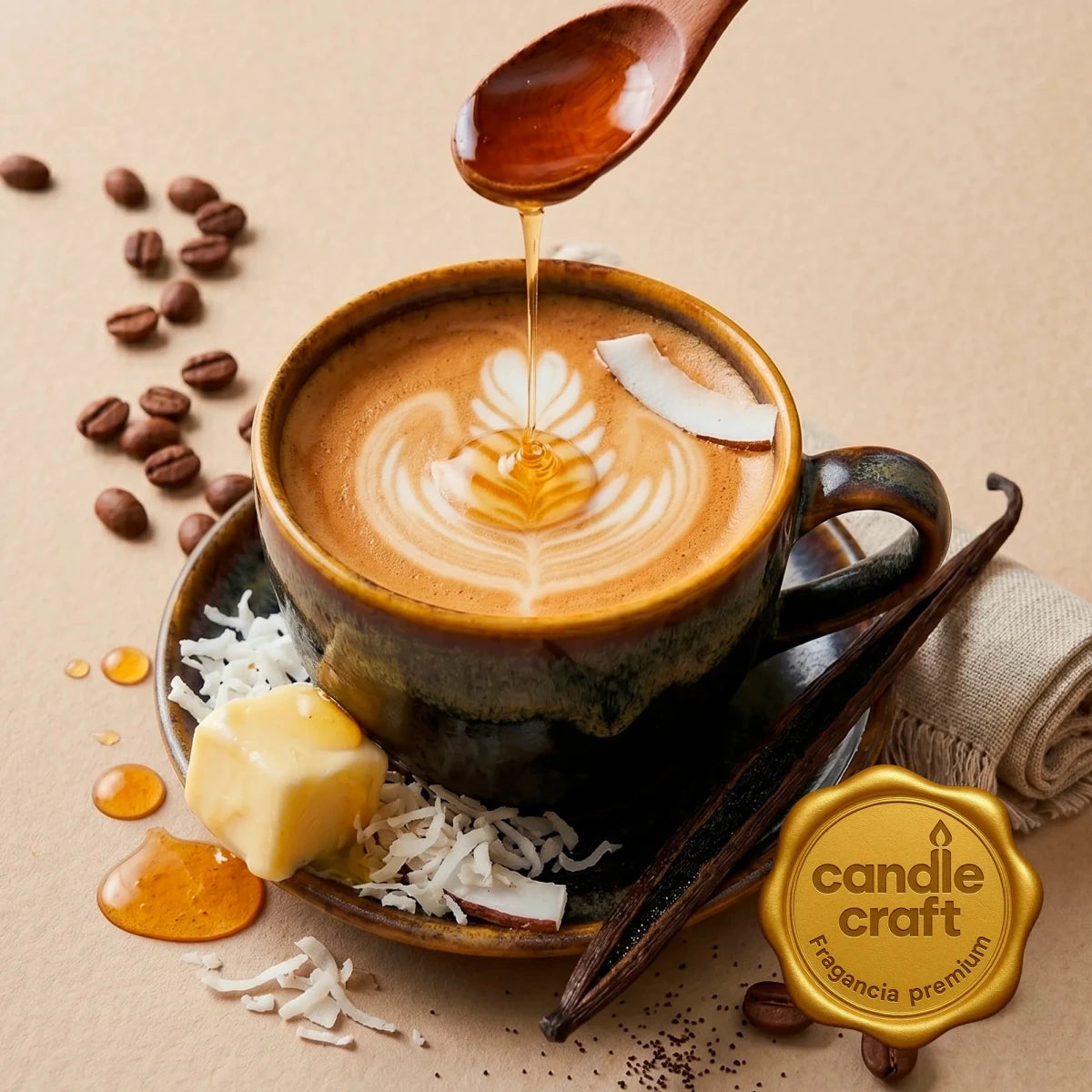 Fragancia Candle Craft Premium - Coffee Crave - Éxtasis de Café - Importado de USA - Candle Craft
