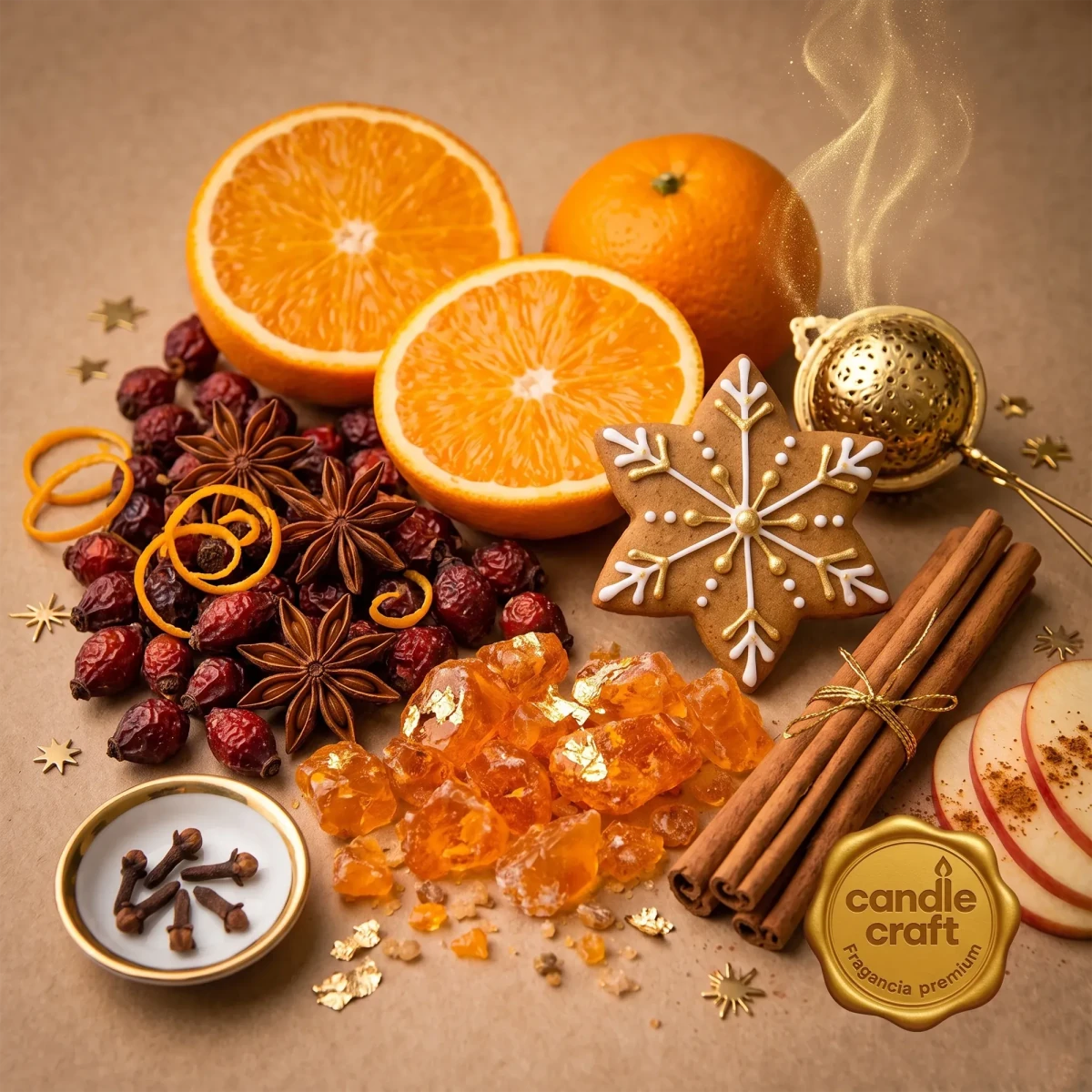 Fragancia Candle Craft Premium - Golden Christmas - Navidad Dorada - Importado de USA - Candle Craft