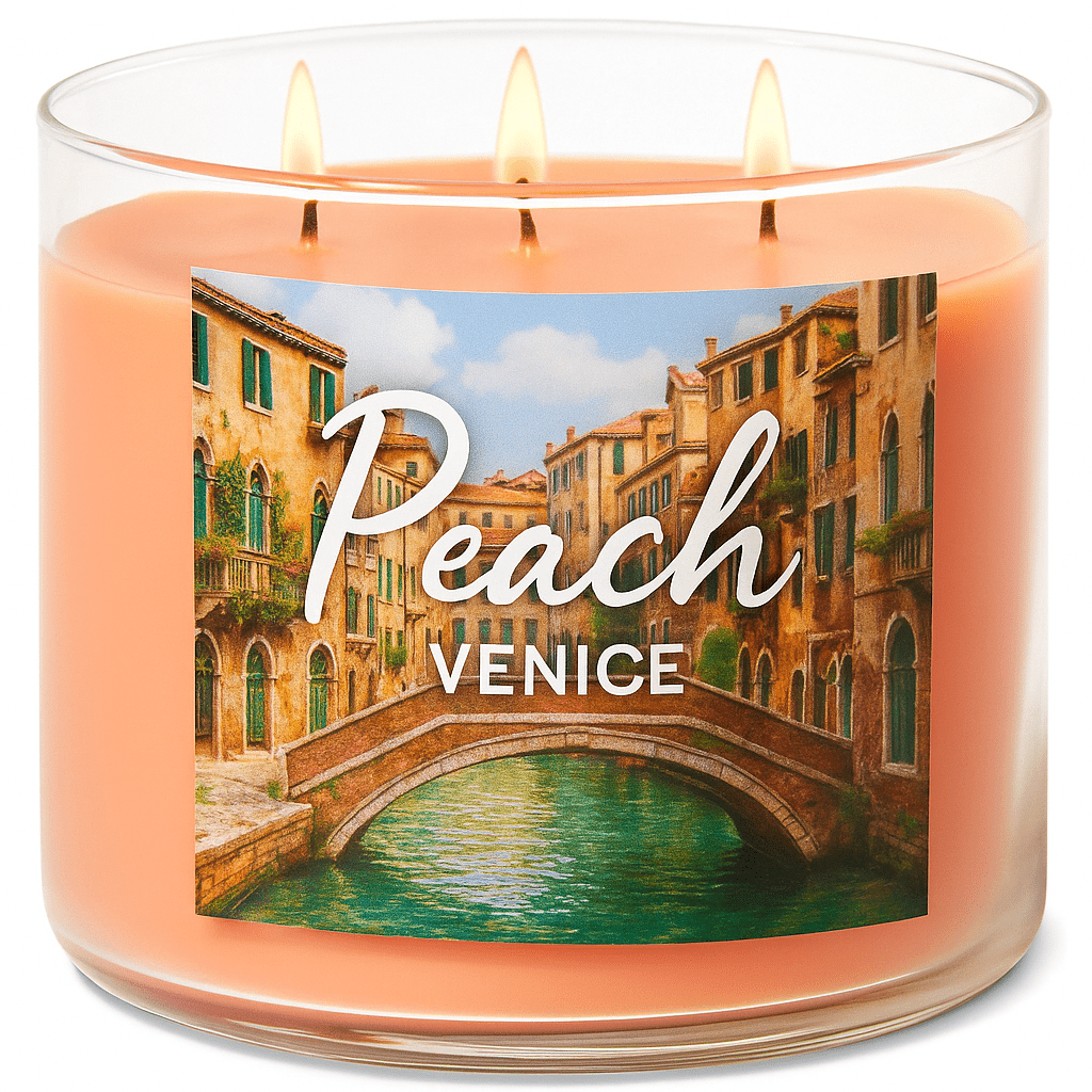 Fragancia Candle Craft - Venice Peach Bellini - Durazno Bellini Veneciano - Inspirada en Bath & Body Works® - Candle Craft