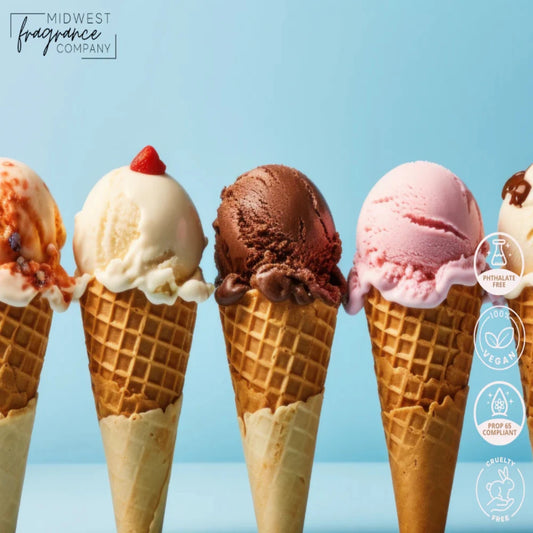Fragancia Midwest Fragrance Company - Vanilla Wafflecone Sundae - Helado de vainilla con Cono de Vainilla - Importado de USA - Candle Craft