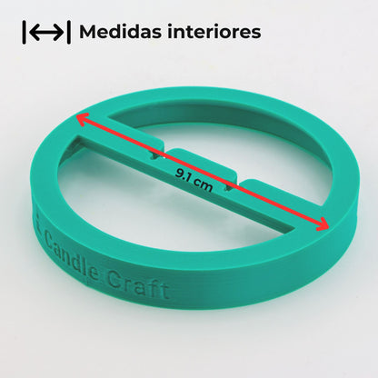 Herramienta para Centrado de Pabilos para Dos Mechas - Soporte de Mechas (Wick Holder) - Verde - Tamaño: L para 2 Pabilos - Candle Craft