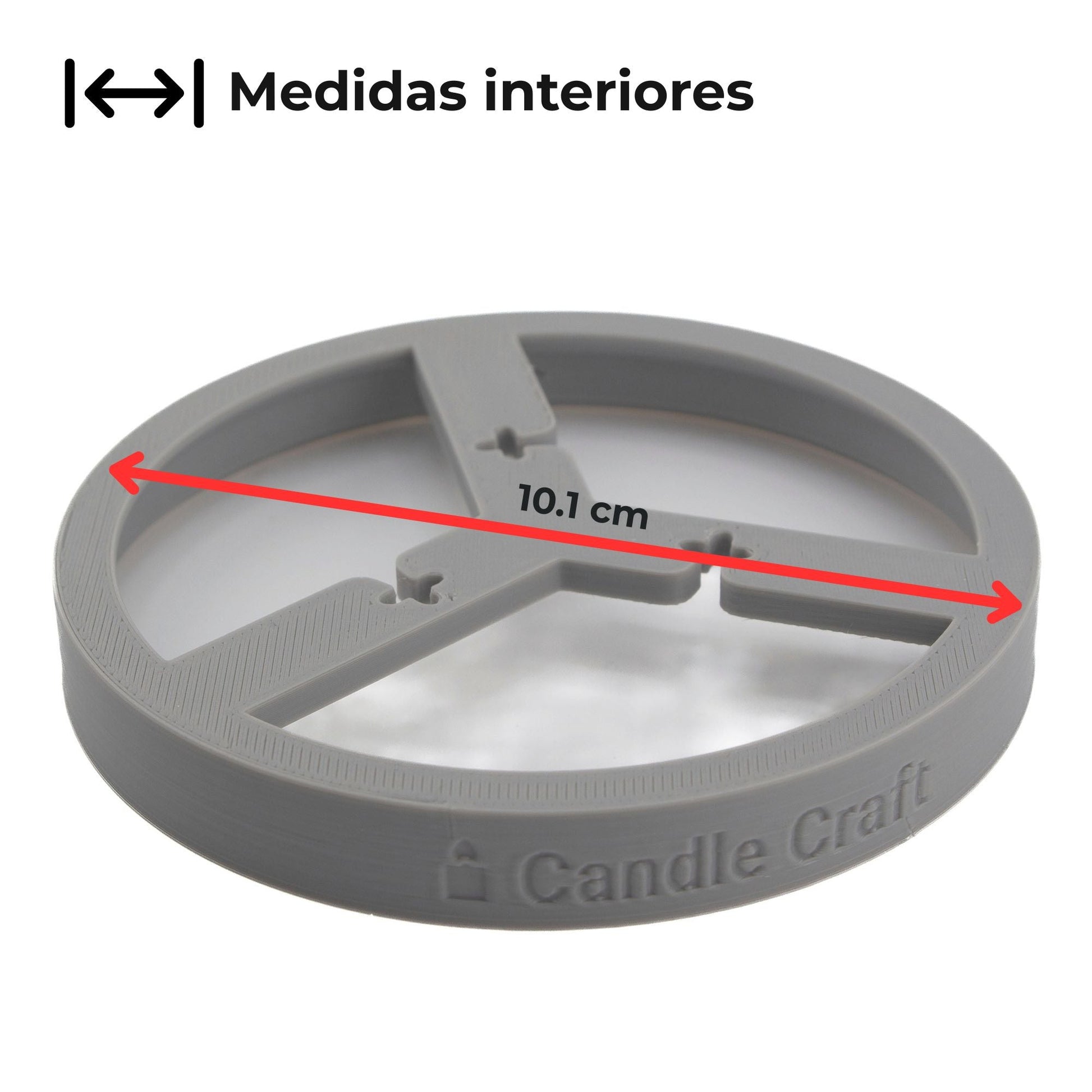 Herramienta para Centrado de Pabilos - Soporte de Mechas (Wick Holder) - Gris - Tamaño: XL - Candle Craft