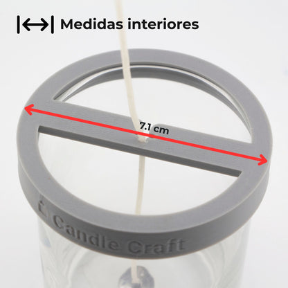 Herramienta para Centrado de Pabilos - Soporte de Mechas (Wick Holder) - Gris - Tamaño: XS - Candle Craft