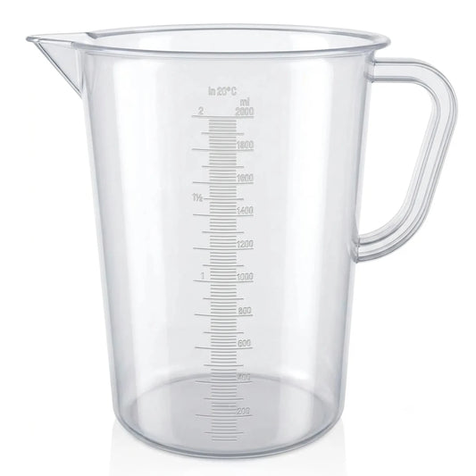 Jarra Medidora de Plástico con Pico Vertedor - Jarra con Boquilla para Verter Cera - 2 Litros - Candle Craft