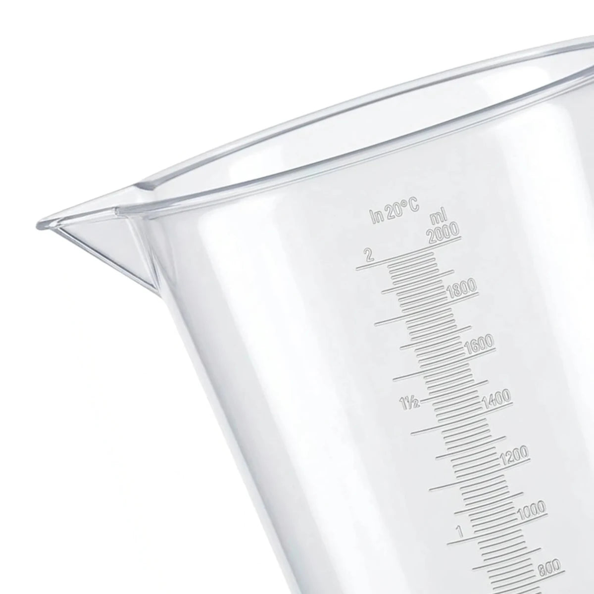 Jarra Medidora de Plástico con Pico Vertedor - Jarra con Boquilla para Verter Cera - 2 Litros - Candle Craft