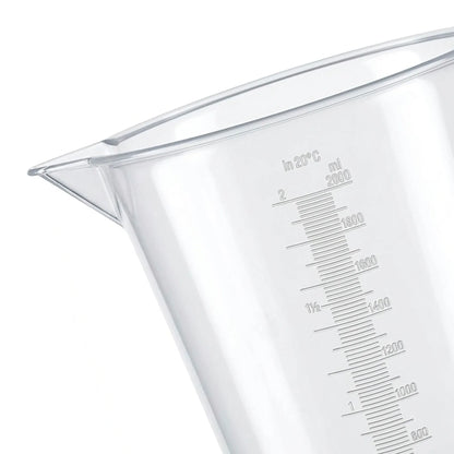 Jarra Medidora de Plástico con Pico Vertedor - Jarra con Boquilla para Verter Cera - 2 Litros