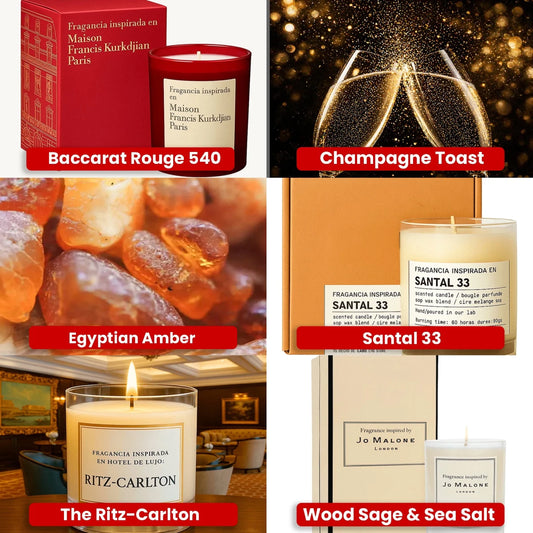 Kit de Fragancias - 6 Aromas de Lujo - 6 Muestras de 30 g para Velas - Candle Craft