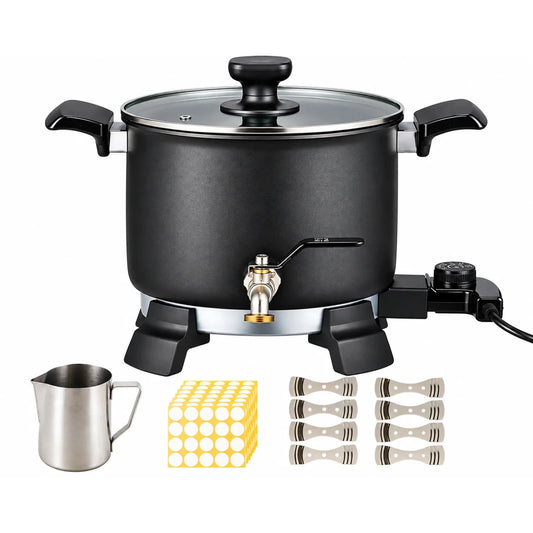 Kit Fundidor de Cera de 5 L – Derretidor de Cera Eléctrico Profesional con Llave Dispensadora hasta 150°C – Wax Melter para Velas Artesanales - Candle Craft