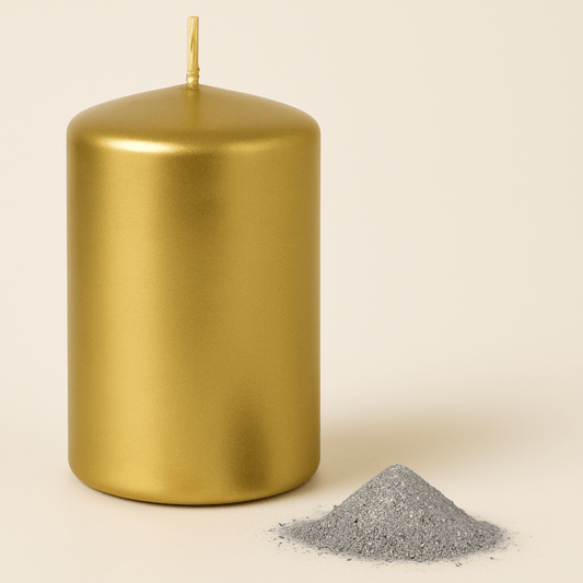 Laca Dorada Metálica Granulada para Velas Artesanales – Acabado Metálico Brillante - Candle Craft