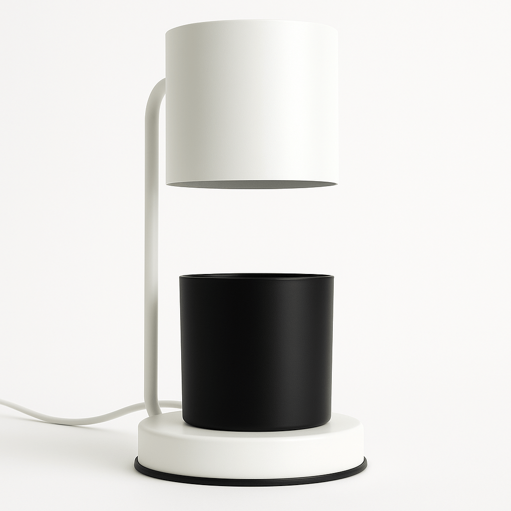 Lámpara Calentadora de Velas Aromáticas – Derretidor Eléctrico de Cera para Aromaterapia - 4 Niveles de Intensidad y Temporizador - Blanco - Candle Craft