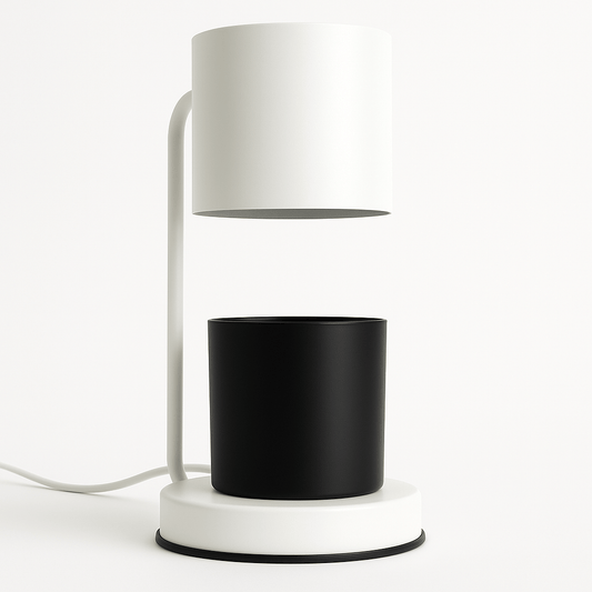 Lámpara Calentadora de Velas Aromáticas – Derretidor Eléctrico de Cera para Aromaterapia - 4 Niveles de Intensidad y Temporizador - Blanco - Candle Craft