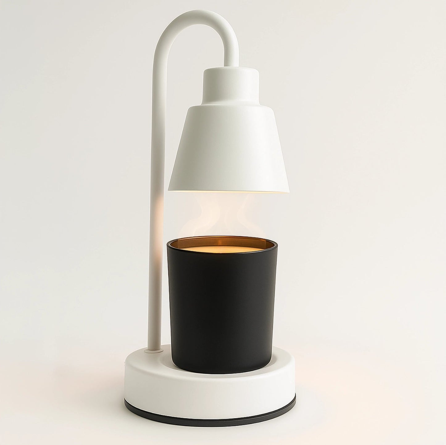 Lámpara Calentadora de Velas Aromáticas – Derretidor Eléctrico de Cera para Aromaterapia - 4 Niveles de Intensidad y Temporizador - Pequeño - Blanco - Candle Craft