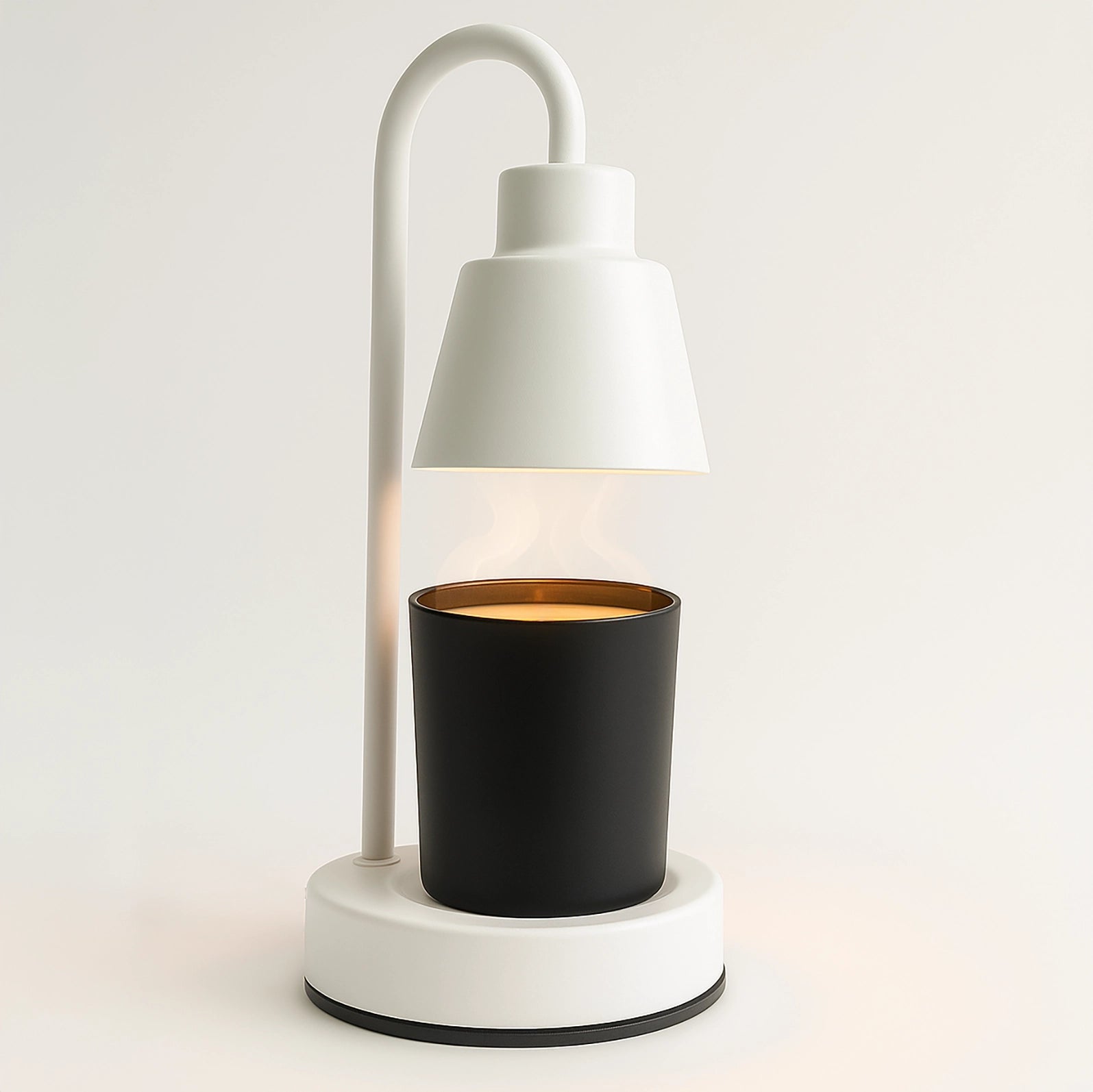 Lámpara Calentadora de Velas Aromáticas – Derretidor Eléctrico de Cera para Aromaterapia - 4 Niveles de Intensidad y Temporizador - Pequeño - Blanco - Candle Craft