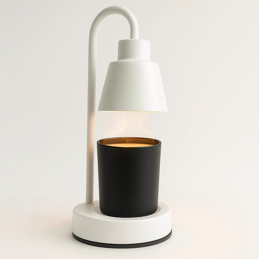 Lámpara Calentadora de Velas Aromáticas – Derretidor Eléctrico de Cera para Aromaterapia - 4 Niveles de Intensidad y Temporizador - Pequeño - Blanco - Candle Craft