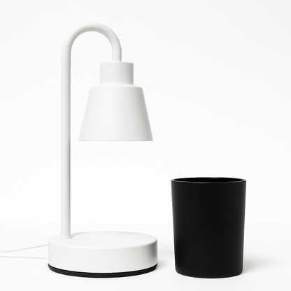 Lámpara Calentadora de Velas Aromáticas – Derretidor Eléctrico de Cera para Aromaterapia - 4 Niveles de Intensidad y Temporizador - Pequeño - Blanco - Candle Craft