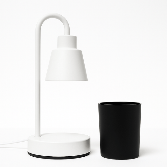 Lámpara Calentadora de Velas Aromáticas – Derretidor Eléctrico de Cera para Aromaterapia - 4 Niveles de Intensidad y Temporizador - Pequeño - Blanco - Candle Craft