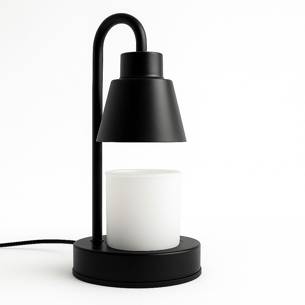 Lámpara Calentadora de Velas Aromáticas – Derretidor Eléctrico de Cera para Aromaterapia - 4 Niveles de Intensidad y Temporizador - Pequeño - Negro - Candle Craft