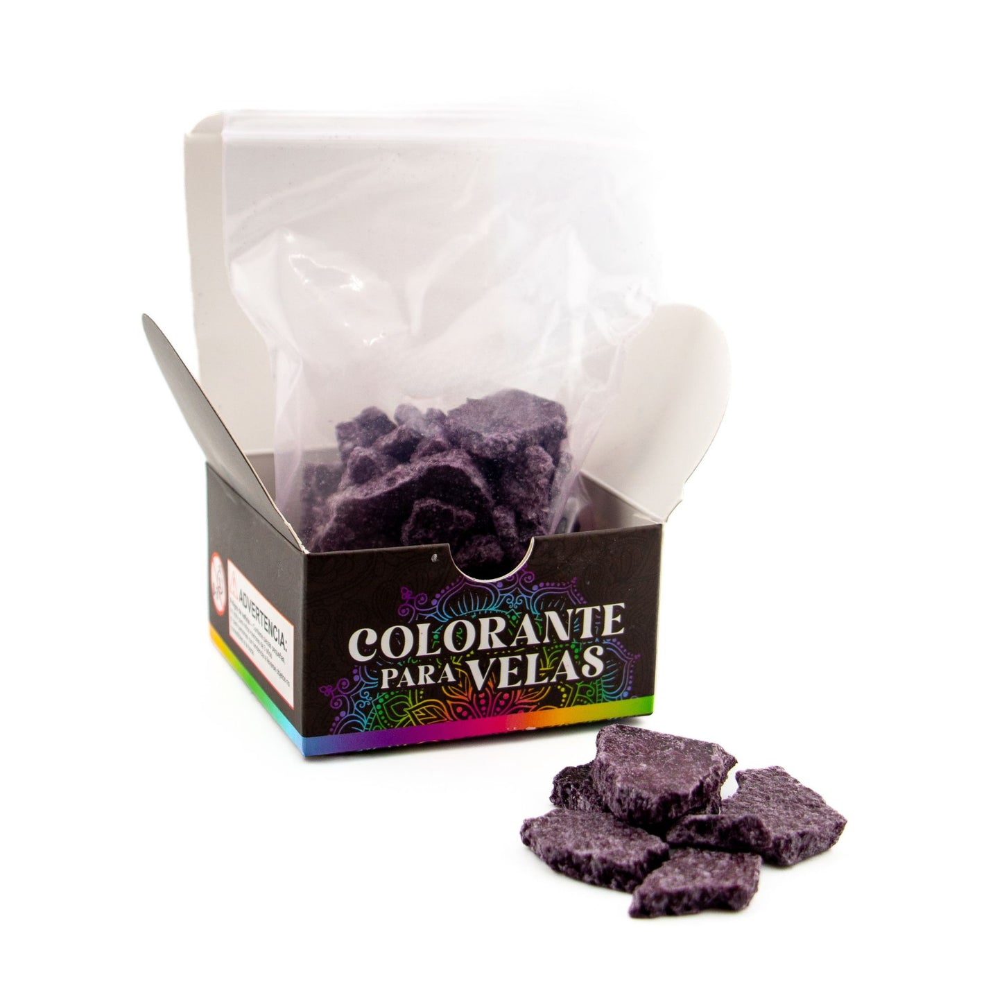 Colorante Sólido para Velas - Tinte en Escamas de Alta Concentración – Color: Lila Lavanda (Tono Fucsia / Magenta)