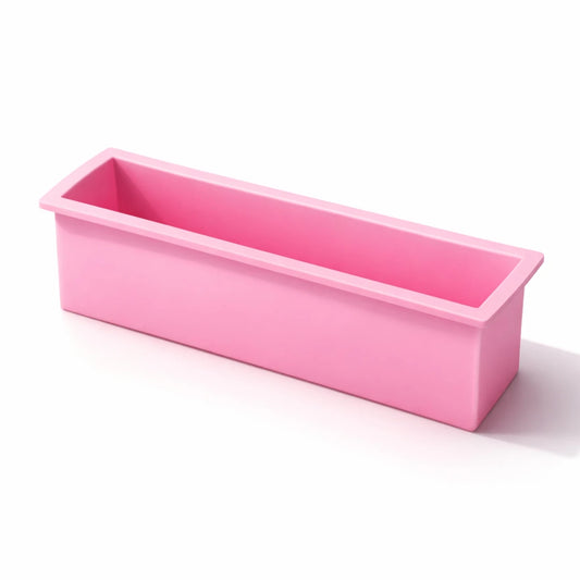 Molde Para Jabón - Molde Barra Rectangular Largo de Silicón para Jabones Artesanales - Rosa Pastel - Candle Craft