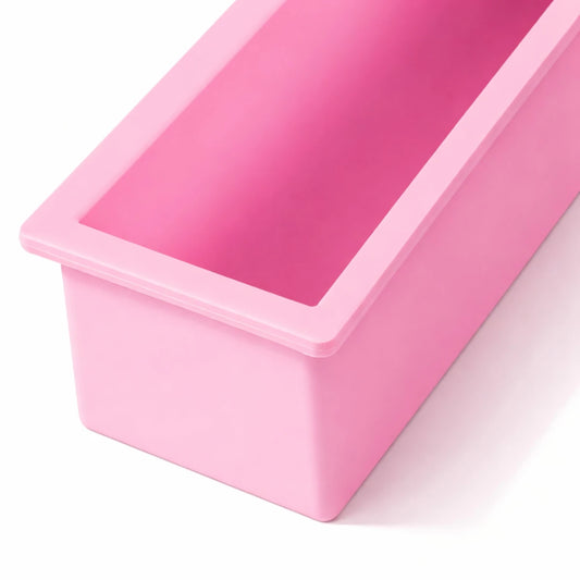 Molde Para Jabón - Molde Barra Rectangular Largo de Silicón para Jabones Artesanales - Rosa Pastel - Candle Craft