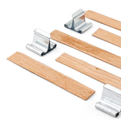 Pabilo de Madera para Velas - 10×60 mm - Mecha de Madera con Fichas - Candle Craft